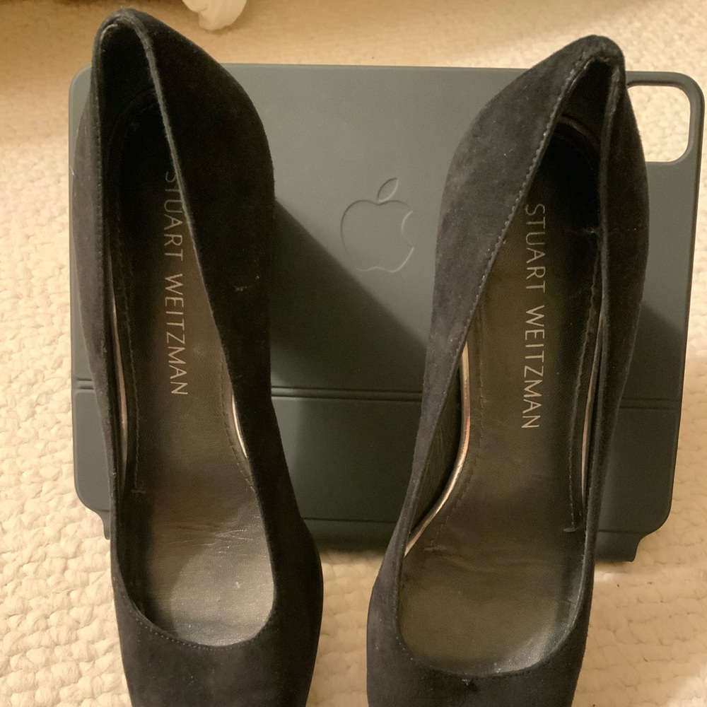 Stuart Weitzman Suede Block Heel Shoes Size: 6.5 - image 7